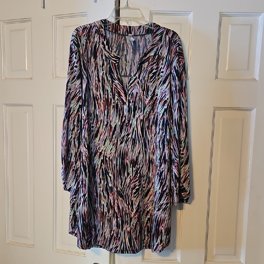 Vibrant Multicolor Tunic Top